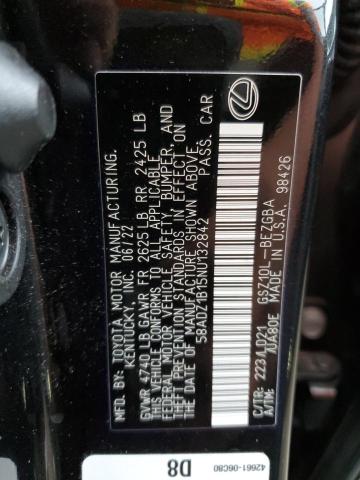 58ADZ1B15NU132842 Lexus ES350 ES 350 BAS 13