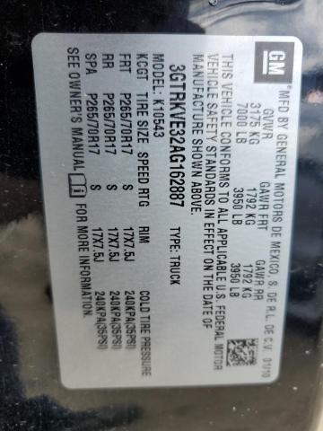 2010 GMC Sierra K1500 Sle VIN: 3GTRKVE32AG162887 Lot: 49200594