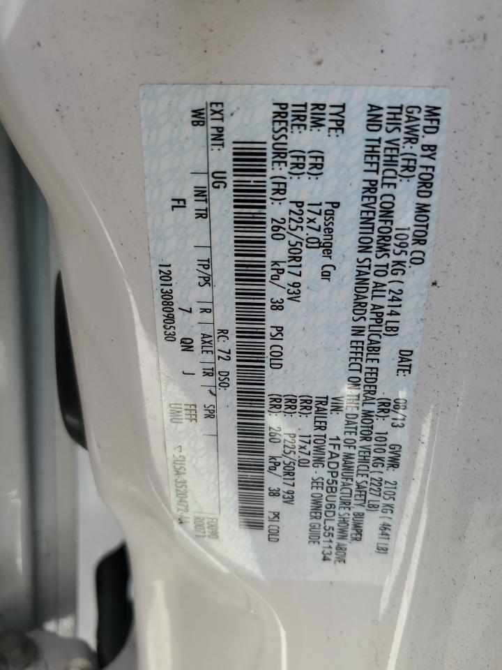 1FADP5BU6DL551134 2013 Ford C-Max Sel