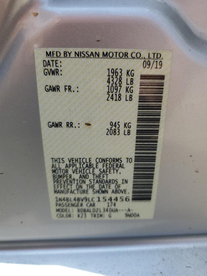 1N4BL4BV9LC154456 2020 Nissan Altima S