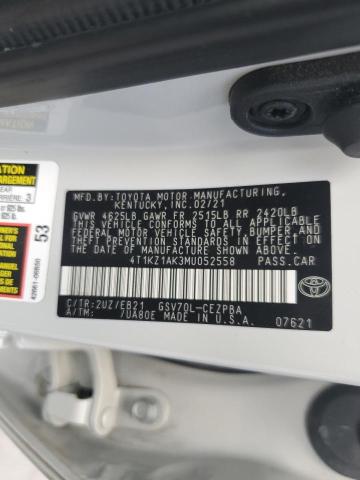 2021 TOYOTA CAMRY TRD - 4T1KZ1AK3MU052558