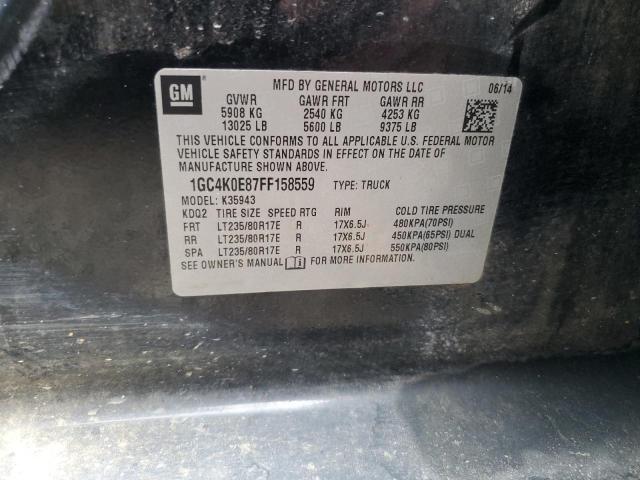 2015 Chevrolet Silverado K3500 Ltz VIN: 1GC4K0E87FF158559 Lot: 51310104