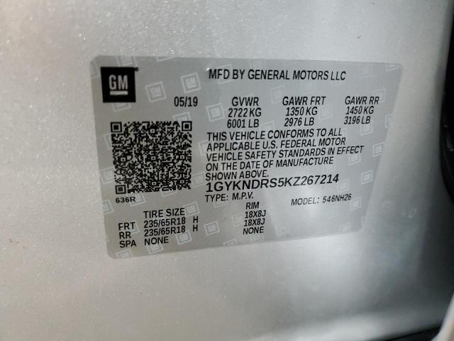 2019 Cadillac Xt5 Luxury VIN: 1GYKNDRS5KZ267214 Lot: 51741334