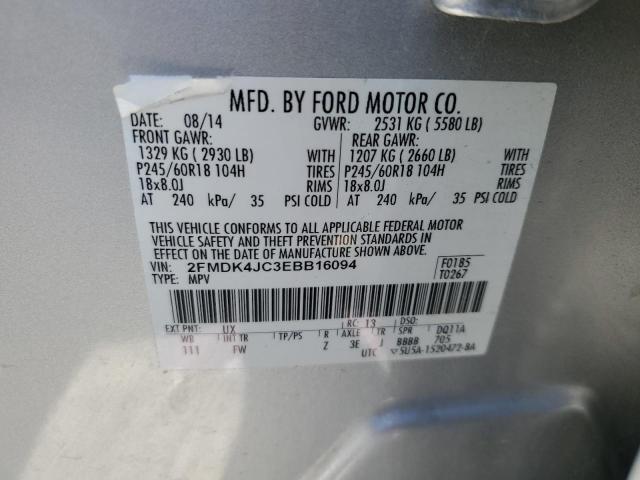 2014 Ford Edge Sel VIN: 2FMDK4JC3EBB16094 Lot: 49883404