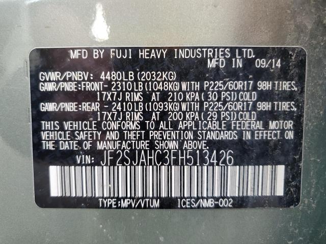 2015 SUBARU FORESTER 2 - JF2SJAHC3FH513426