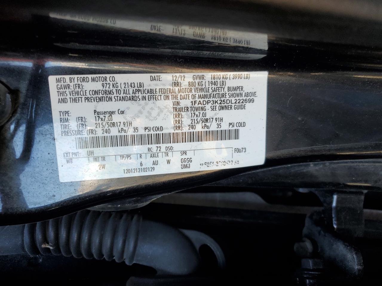 1FADP3K25DL222699 2013 Ford Focus Se