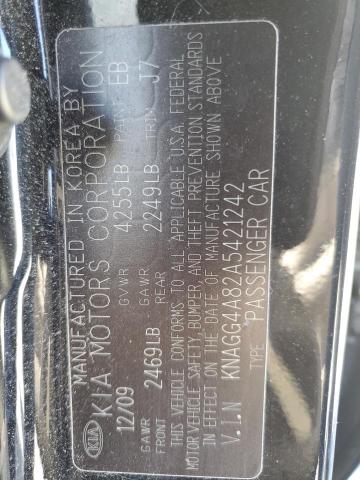 2010 Kia Optima Lx VIN: KNAGG4A82A5421242 Lot: 51405094