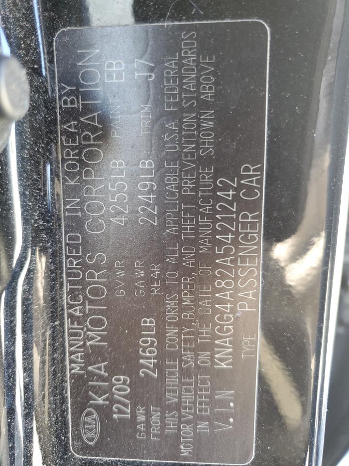 KNAGG4A82A5421242 2010 Kia Optima Lx