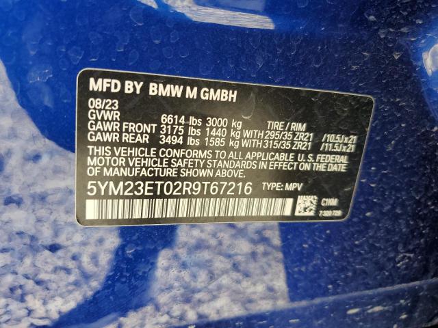 VIN 5YM23ET02R9T67216 2024 BMW X6, M Competition no.13