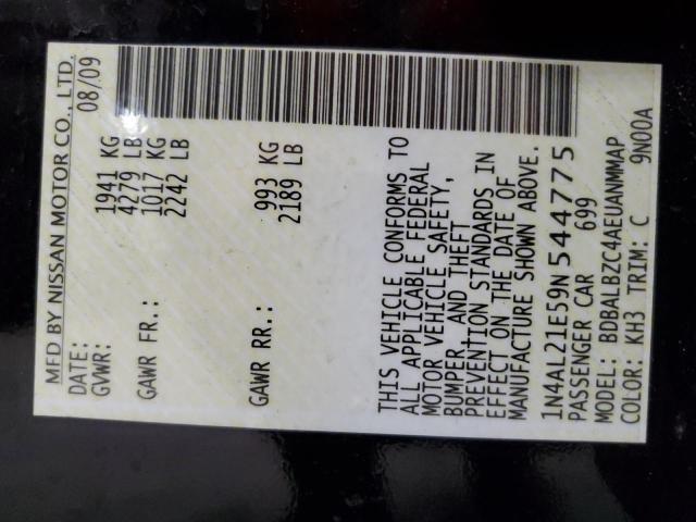 2009 Nissan Altima 2.5 VIN: 1N4AL21E59N544775 Lot: 49428674