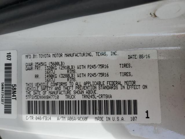 2017 Toyota Tacoma Access Cab VIN: 5TFSX5ENXHX047710 Lot: 51769054