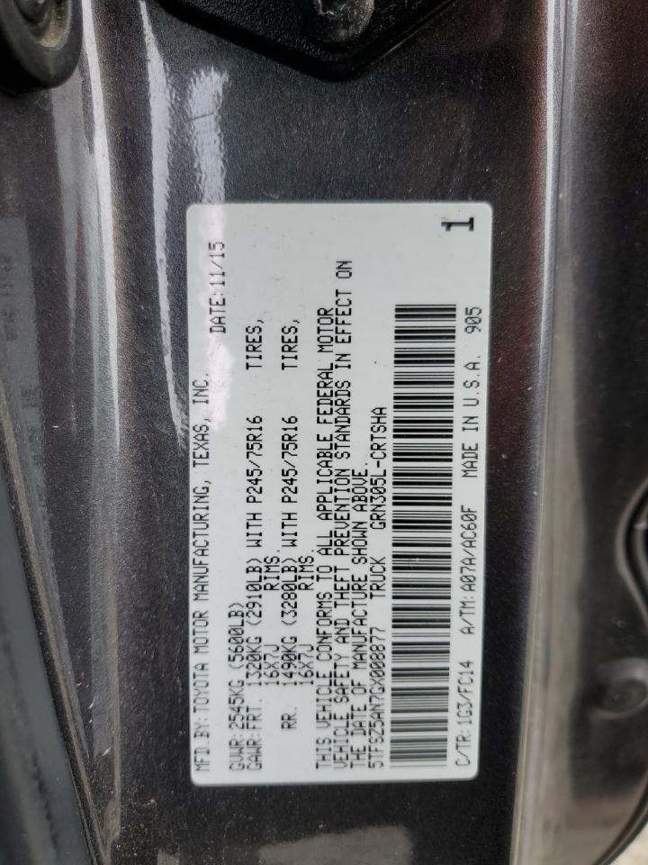 5TFSZ5AN7GX008877 2016 Toyota Tacoma Access Cab