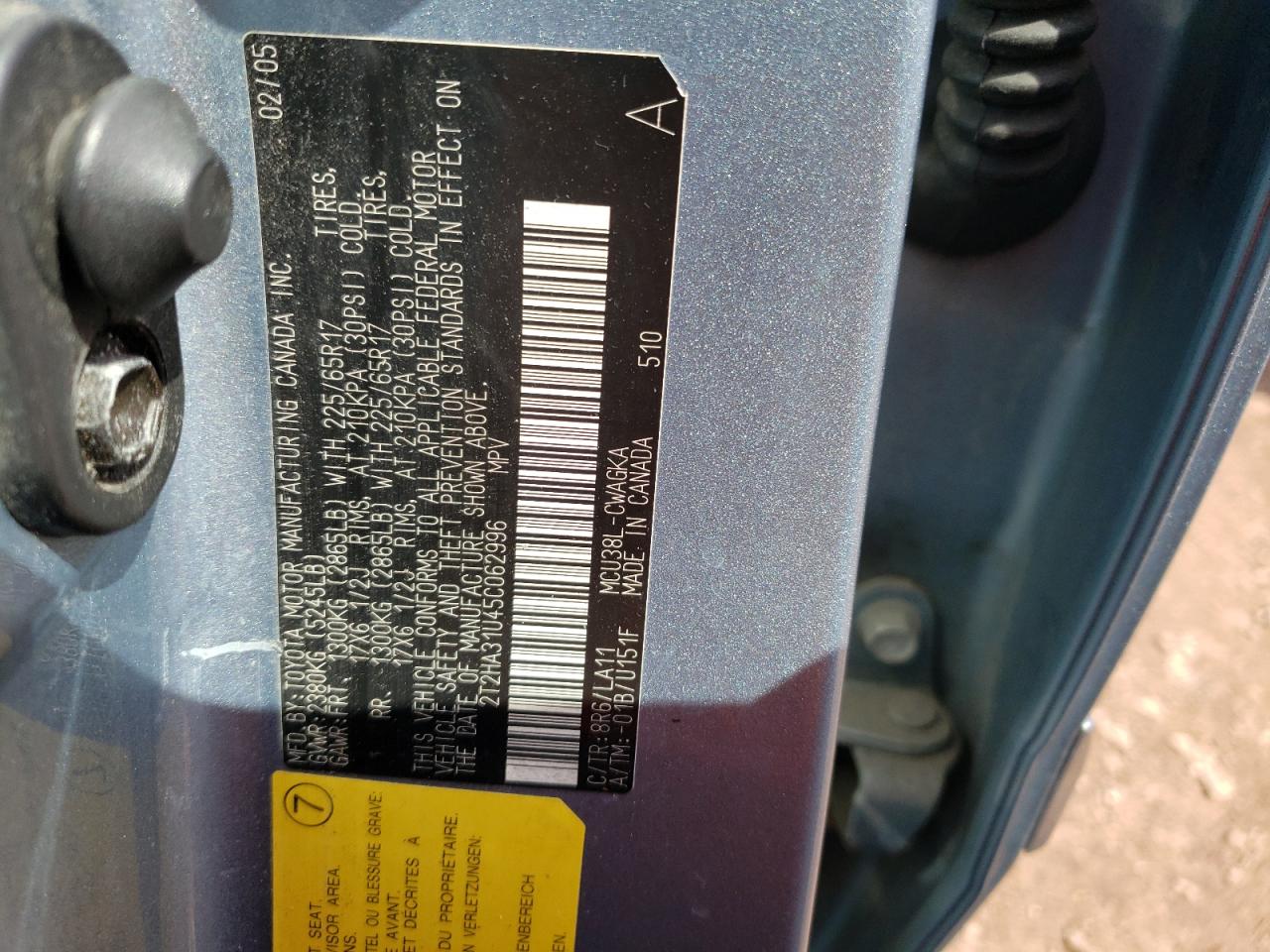 2T2HA31U45C062996 2005 Lexus Rx 330