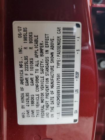 1HGCM56897A197591 2007 Honda Accord Ex