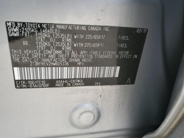 2017 TOYOTA RAV4 XLE - 2T3RFREV2HW605336