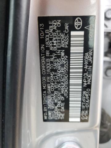 2013 Toyota Prius C VIN: JTDKDTB3XD1555379 Lot: 51956984