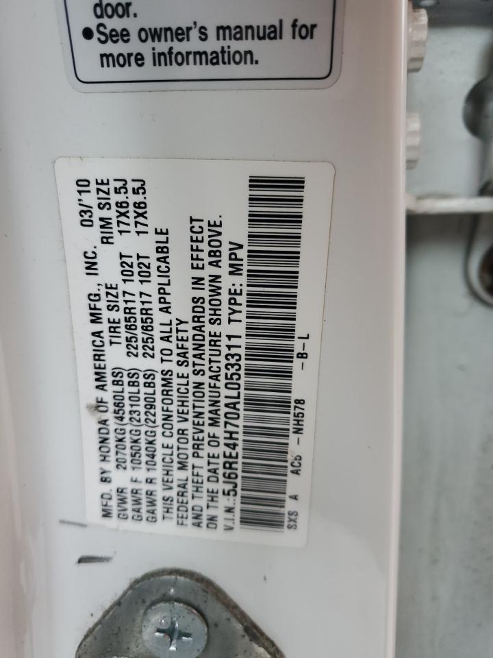 5J6RE4H70AL053311 2010 Honda Cr-V Exl