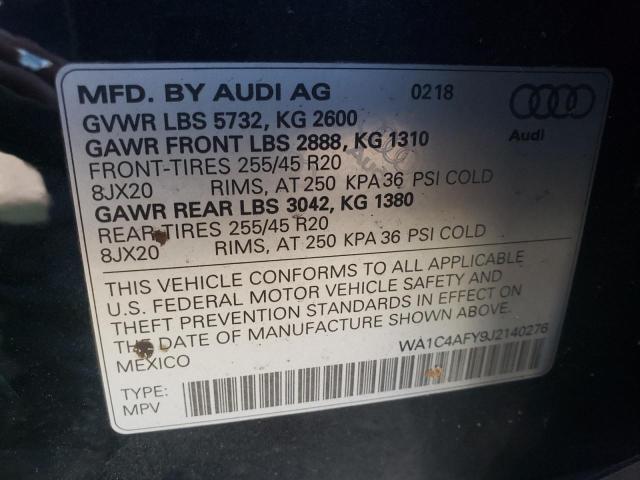 2018 AUDI SQ5 PRESTI WA1C4AFY9J2140276
