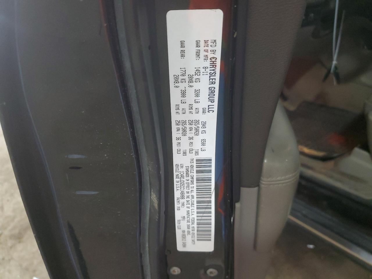 1C4RDJDG5CC148088 2012 Dodge Durango Crew