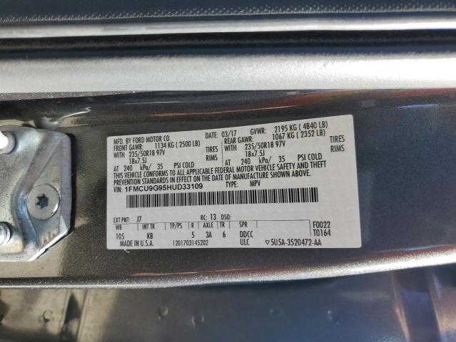 2017 Ford Escape Se VIN: 1FMCU9G95HUD33109 Lot: 50784434