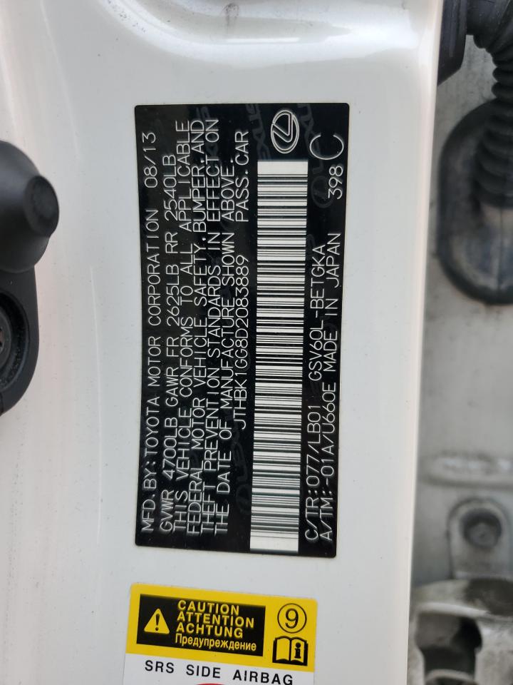 JTHBK1GG8D2083889 2013 Lexus Es 350