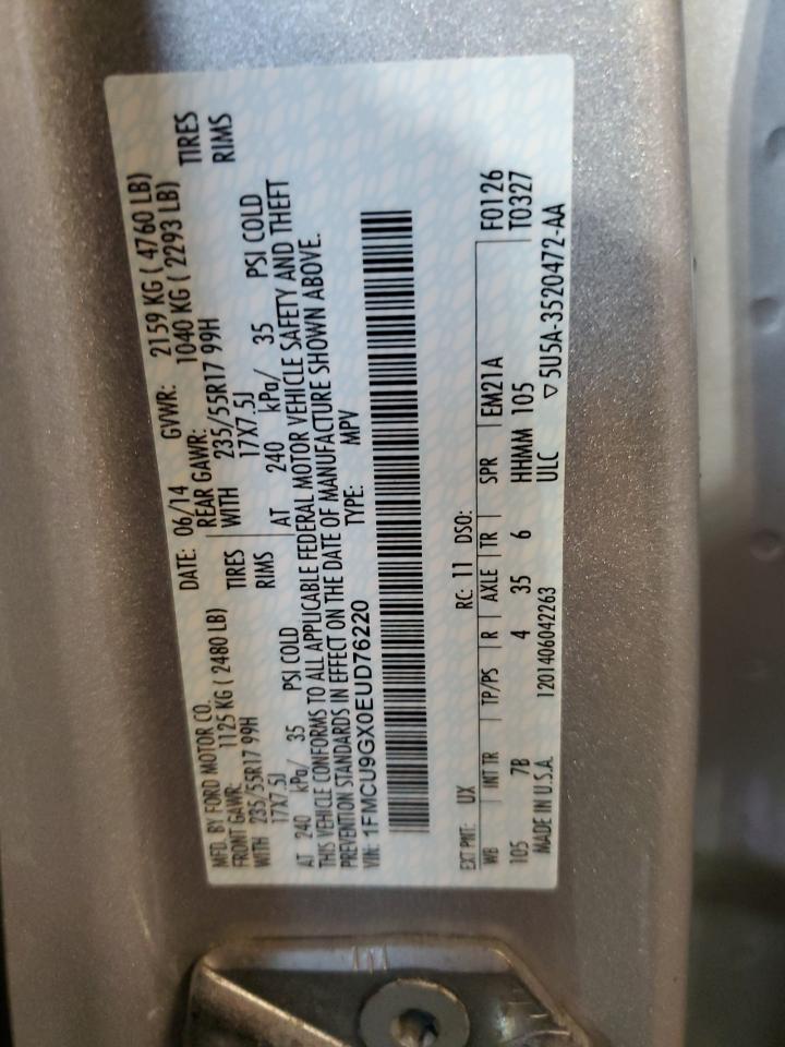 1FMCU9GX0EUD76220 2014 Ford Escape Se