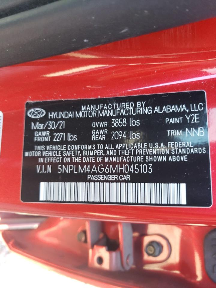 5NPLM4AG6MH045103 2021 Hyundai Elantra Sel