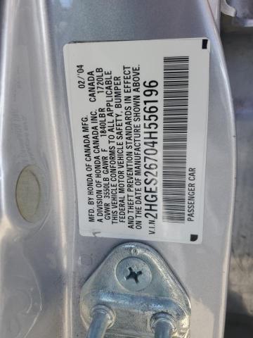 2004 Honda Civic Ex VIN: 2HGES26704H556196 Lot: 51367094
