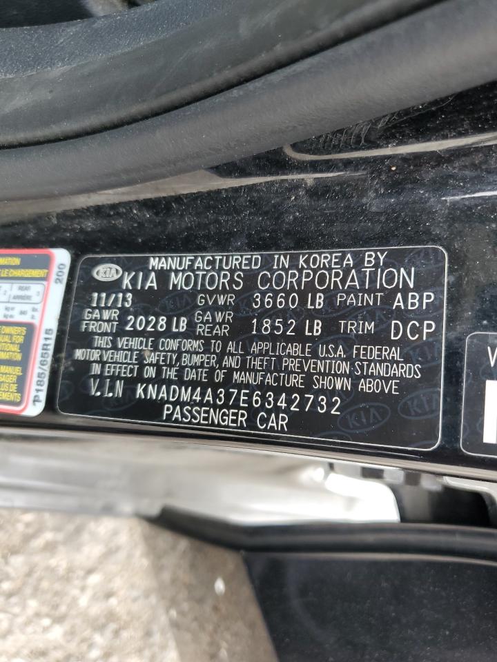 KNADM4A37E6342732 2014 Kia Rio Lx