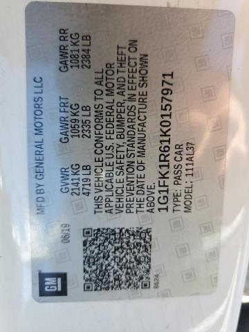 2019 CHEVROLET CAMARO ZL1 - 1G1FK1R61K0157971