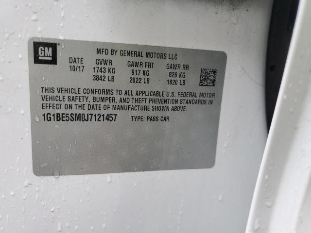 2018 Chevrolet Cruze Lt VIN: 1G1BE5SM0J7121457 Lot: 50034924