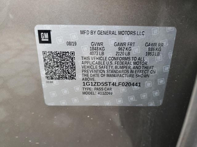 2020 Chevrolet Malibu Lt VIN: 1G1ZD5ST4LF020441 Lot: 50593924