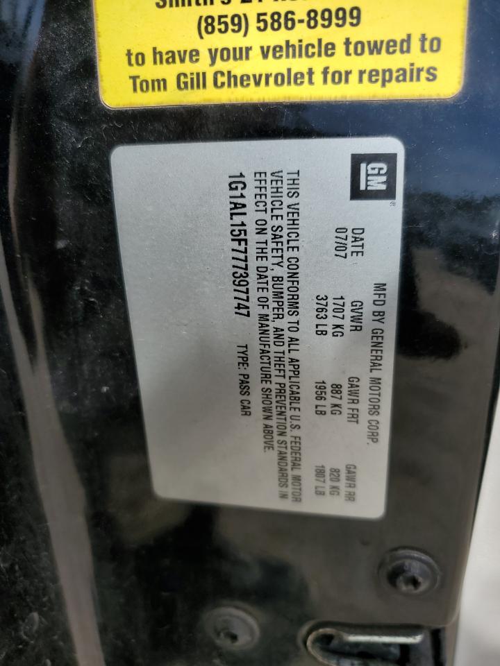 1G1AL15F777397747 2007 Chevrolet Cobalt Lt