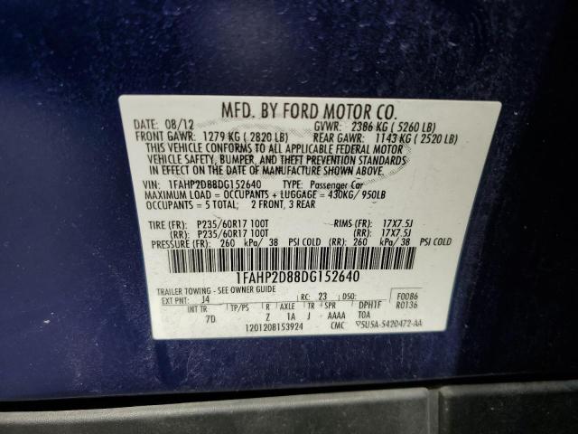 2013 Ford Taurus Se VIN: 1FAHP2D88DG152640 Lot: 51223014