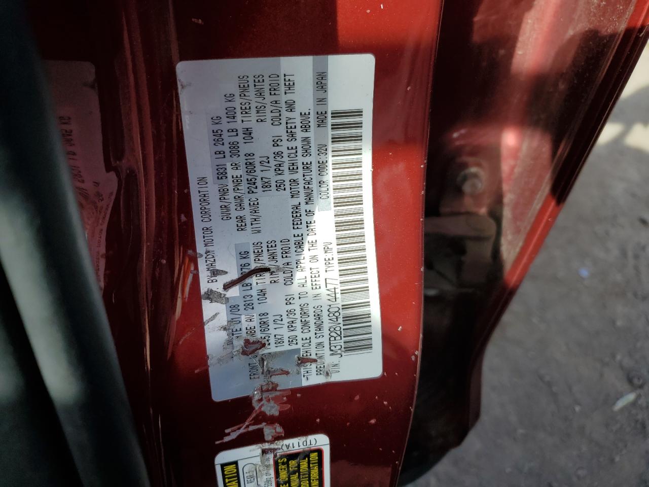 JM3TB28V480144477 2008 Mazda Cx-9