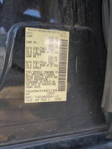 2015 NISSAN XTERRA X - 5N1AN0NW2FN661748