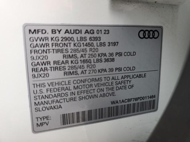 Lot #2489502286 2023 AUDI Q7 PREMIUM salvage car