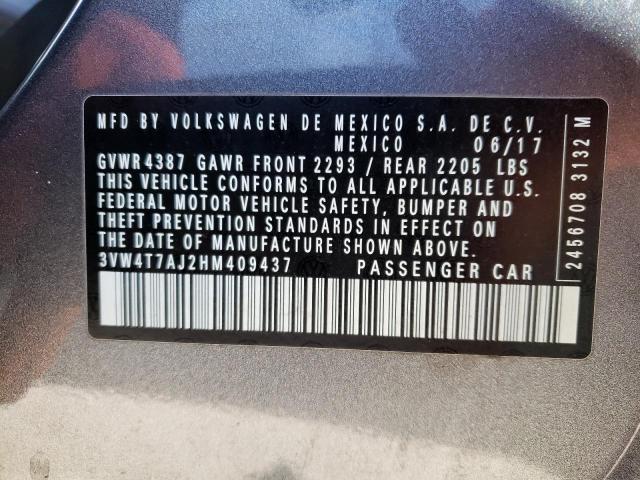 2017 Volkswagen Jetta Gli VIN: 3VW4T7AJ2HM409437 Lot: 51829124