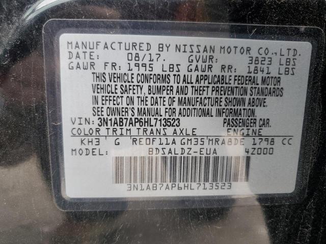 3N1AB7AP6HL713523 | 2017 Nissan sentra s