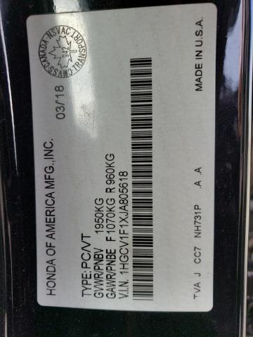 2018 HONDA ACCORD LX - 1HGCV1F1XJA805618