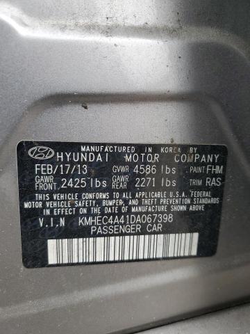 2013 Hyundai Sonata Hybrid VIN: KMHEC4A41DA067398 Lot: 51029614