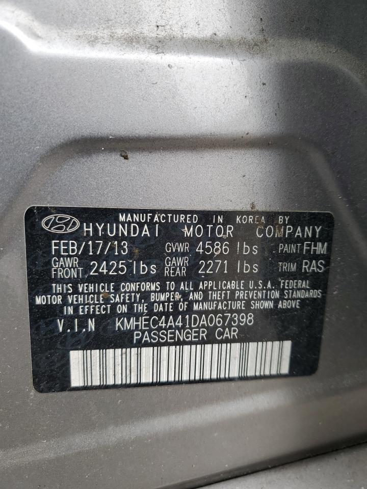 KMHEC4A41DA067398 2013 Hyundai Sonata Hybrid