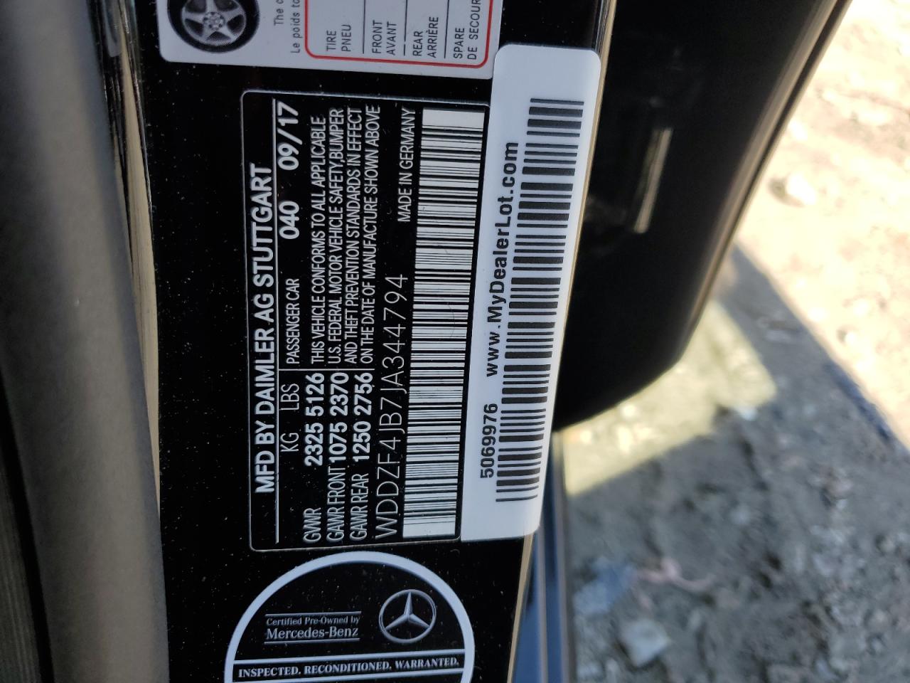 WDDZF4JB7JA344794 2018 Mercedes-Benz E 300