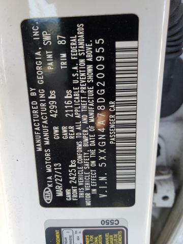 2013 Kia Optima Ex VIN: 5XXGN4A78DG200955 Lot: 50348454