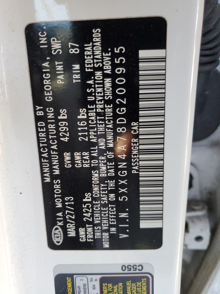 5XXGN4A78DG200955 2013 Kia Optima Ex