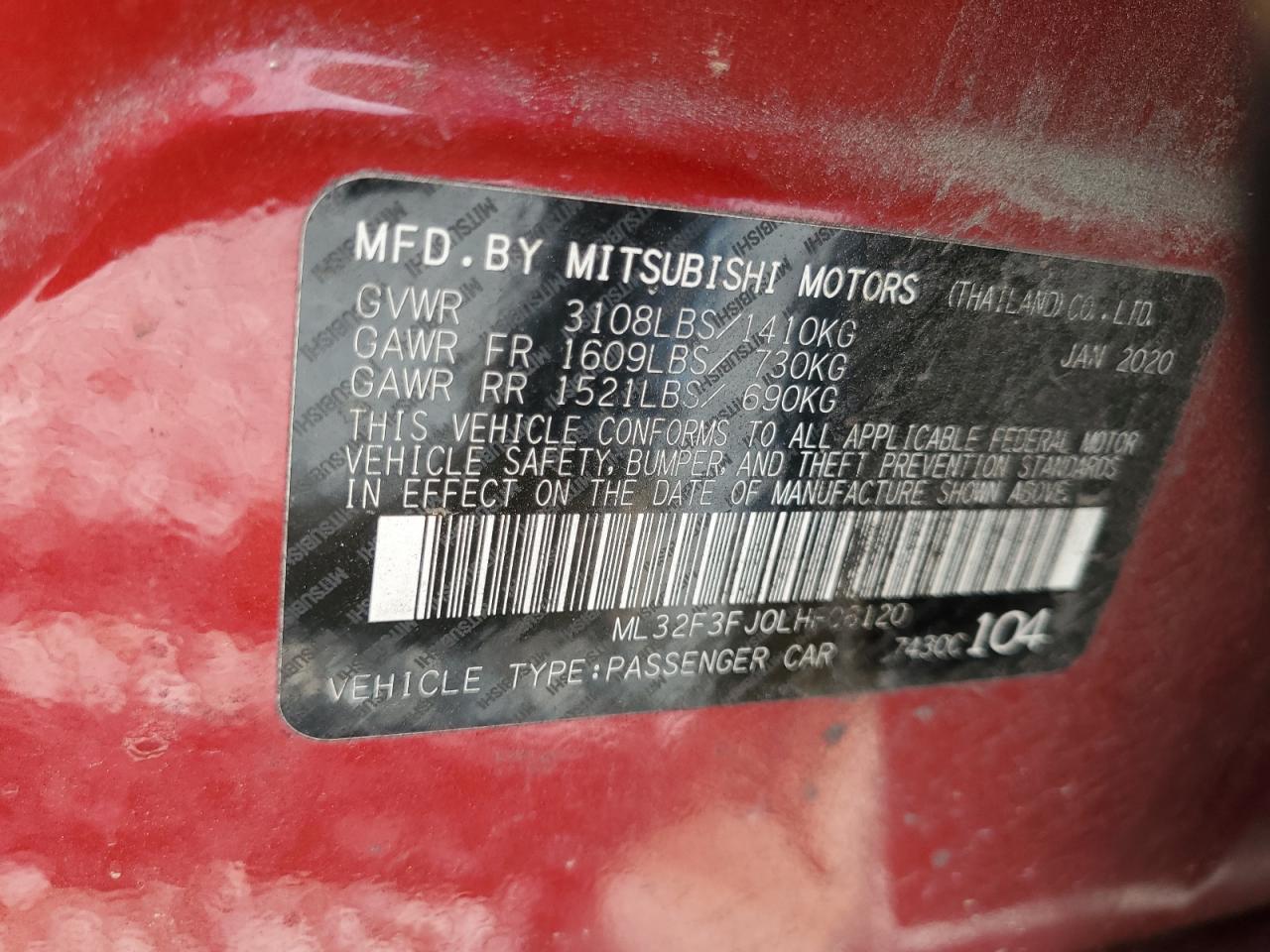 ML32F3FJ0LHF08120 2020 Mitsubishi Mirage G4 Es