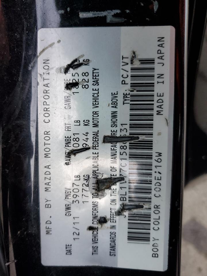 JM1BL1V77C1586531 2012 Mazda 3 I