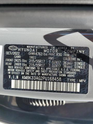 2023 Hyundai Kona Sel VIN: KM8K33AG2PU168458 Lot: 50561734