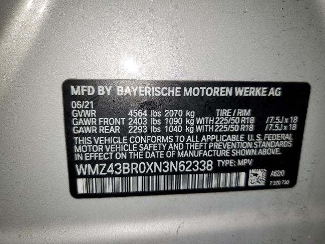 VIN WMZ43BR0XN3N62338 MINI Cooper COU 2022 13