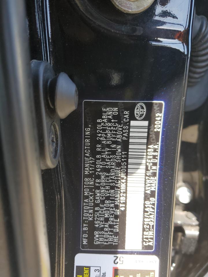 4T1B21HK4JU005111 2018 Toyota Camry Hybrid